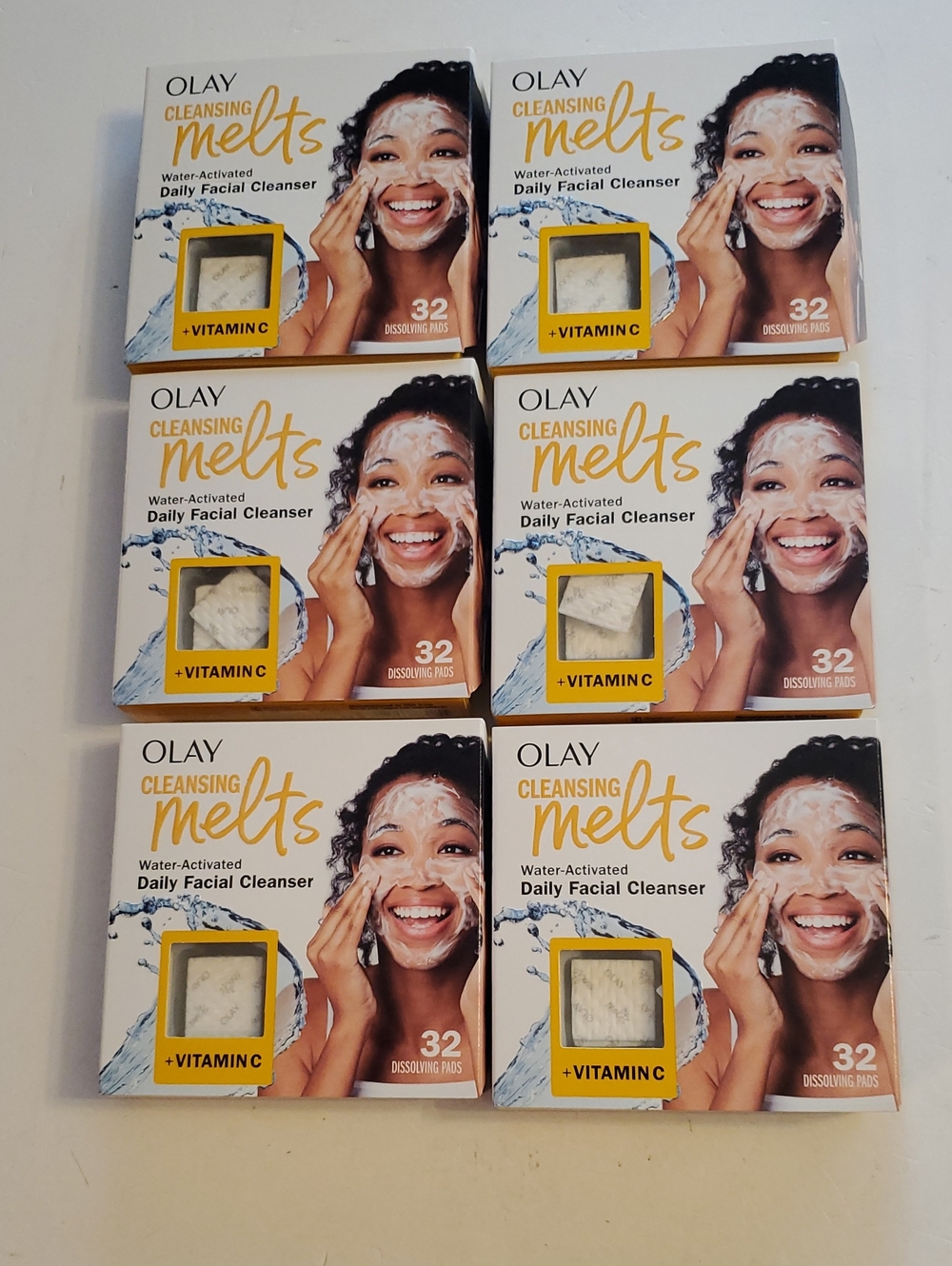 OLAY Cleansing Melts Daily Facial Cleanser  A lot of 6 boxes 32 dissolving pads